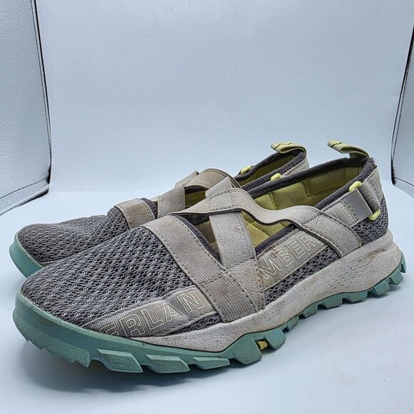 Timberland Garrison Trail Women Size 8.5 Grey Turquoise Slip On Sandals Sneakers - Picture 4 of 13